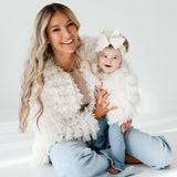 Bailey's Blossoms Fatima Shag Jacket Ivory