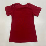 ML Kids Game Day Football Short Sleeve Dress Burgundy
