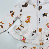 Angel Dear Best Friend Dogs Peplum Hoodie and Pant Set