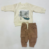 Babysprouts Skate on Ice Sweatshirt and Cargo Pants Set