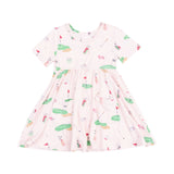 Angel Dear Golf Things Pink Short Sleeve Twirly Dress