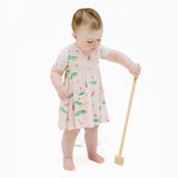 Angel Dear Golf Things Pink Short Sleeve Twirly Dress