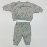 Quincy Mae Relaxed Sweatshirt and Pant Set Reindeer