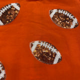 ML Kids Game Day Football Short Sleeve Dress Orange