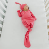 Copper Pearl Flamingo Newborn Knotted Gown