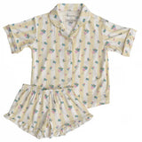 In My Jammers Harper Kids Button Up Short PJ Set