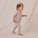 Quincy Mae Bamboo Short Sleeve Pajama Set Purple Floral