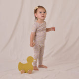 Quincy Mae Bamboo Short Sleeve Pajama Set Purple Floral