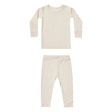 Quincy Mae Bamboo Pajama Set Oat Check