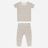 Quincy Mae Bamboo Short Sleeve Pajama Set Purple Floral