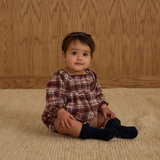 Rylee + Cru Adelaide Romper Burgundy Plaid