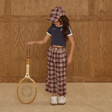 Rylee + Cru Brooklyn Trouser Burgundy Plaid