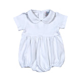 Baby Loren Round Collar Pima Bubble White
