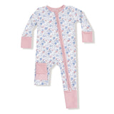 Angel Dear Country Girl Floral 2 Way Zipper Romper