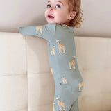 Gunamuna Convertible Romper Giraffe Moss