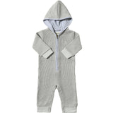 Me & Henry Blaine Hooded Knit Romper Grey