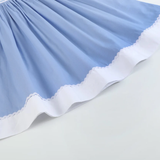 Lil Cactus Crosses Smocked Bishop Dress Periwinkle