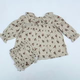 Early Sunday Libby Baby Dress & Bloomer Set Ditsy Cream
