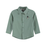 Lil Cactus Sage Green Mallard Boys Dress Shirt