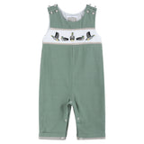 Lil Cactus Green Mallard Smocked Overalls