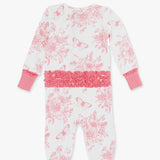 Rufflebutts Pink Butterfly Garden Toile Convertible One Piece