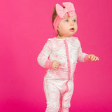 Rufflebutts Pink Butterfly Garden Toile Convertible One Piece