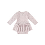 Quincy Mae Pointelle Skirted Bodysuit Lilac Ditsy