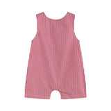 Lil Cactus Red Gingham Baseball Smocked Shortalls