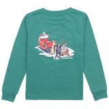 Properly Tied Sleigh Dogs Long Sleeve Top Teal