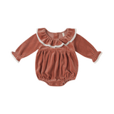 Quincy Mae Wendy Romper Cranberry