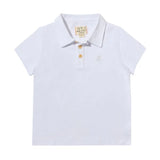 Me & Henry Shipping Polo Top White Pique