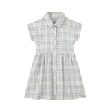 Vignette Heather Dress Blue Plaid Seersucker