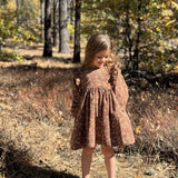 Vignette Anya Dress Chocolate Floral Corduroy