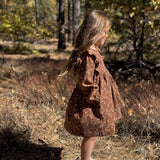 Vignette Anya Dress Chocolate Floral Corduroy