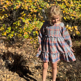 Vignette Lyra Dress Orange Plaid