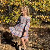 Vignette Lyra Dress Orange Plaid