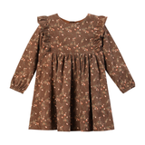 Vignette Anya Dress Chocolate Floral Corduroy