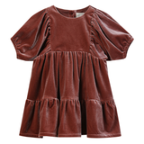 Vignette Noah Dress Rust Velvet