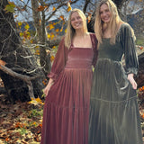Vignette Women's Amy Dress Green Velvet