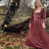 Vignette Women's Amy Dress Rose Velvet