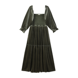 Vignette Women's Amy Dress Green Velvet