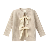 Vignette Bow Front Cardigan Cream