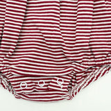 Cypress Row Girls Tailgate Bubble Dark Red Stripe