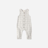 Quincy Mae Woven Jumpsuit Blue Plaid
