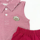 Cypress Row Fan Zone Skort Set Dark Red