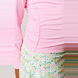 Swoon 2645 Bubblegum Pink Ruched Active Top
