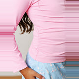 Swoon 2645 Bubblegum Pink Ruched Active Top