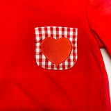 Remi & Capri Boys Valentine's Day Red Heart Pocket Tee Set