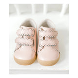 L'Amour Marisa Scalloped Strap Sneaker Pink