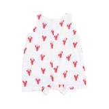 Angel Dear Lobster Muslin Sleeveless Shortie Romper